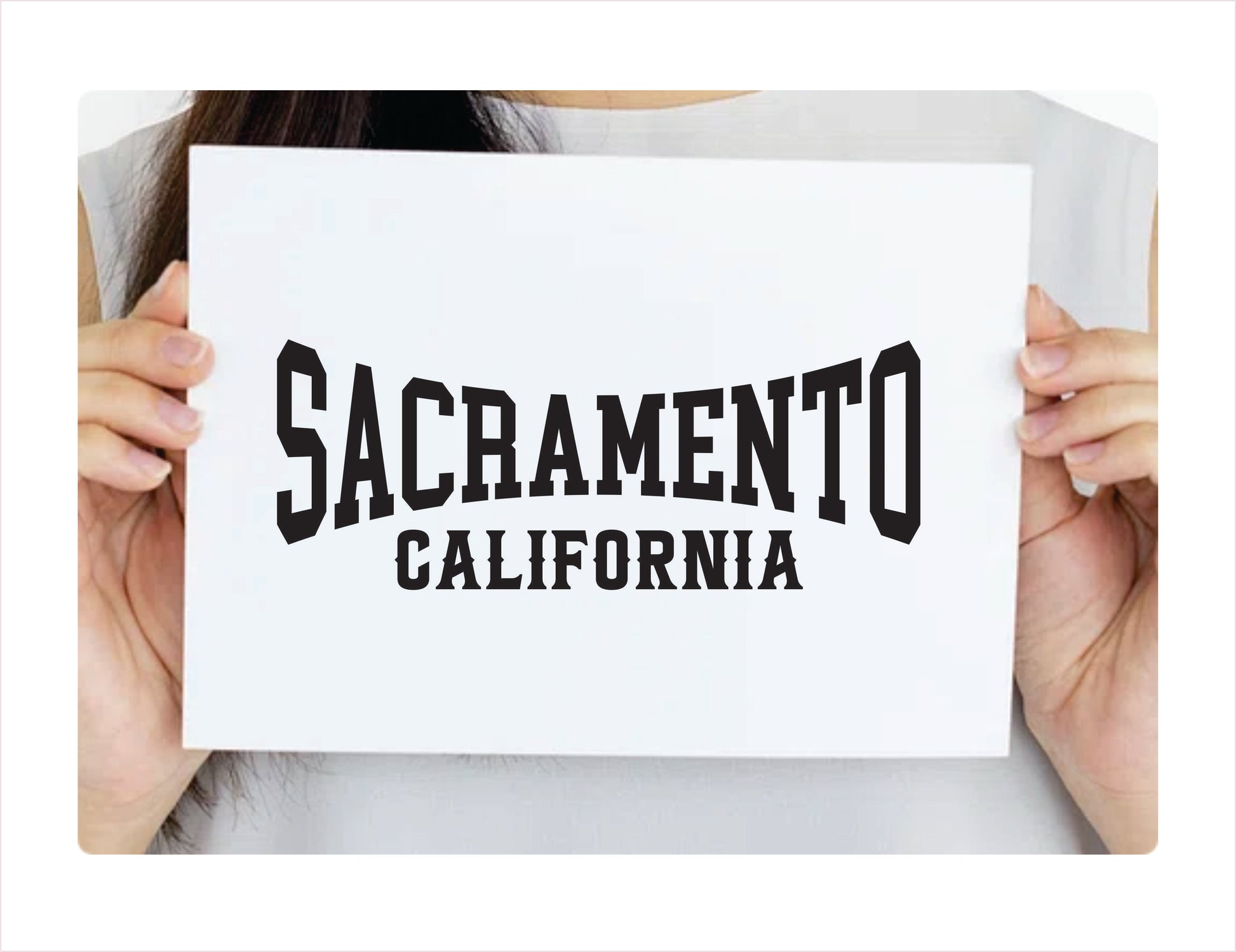 Sacramento California black Decal Sticker