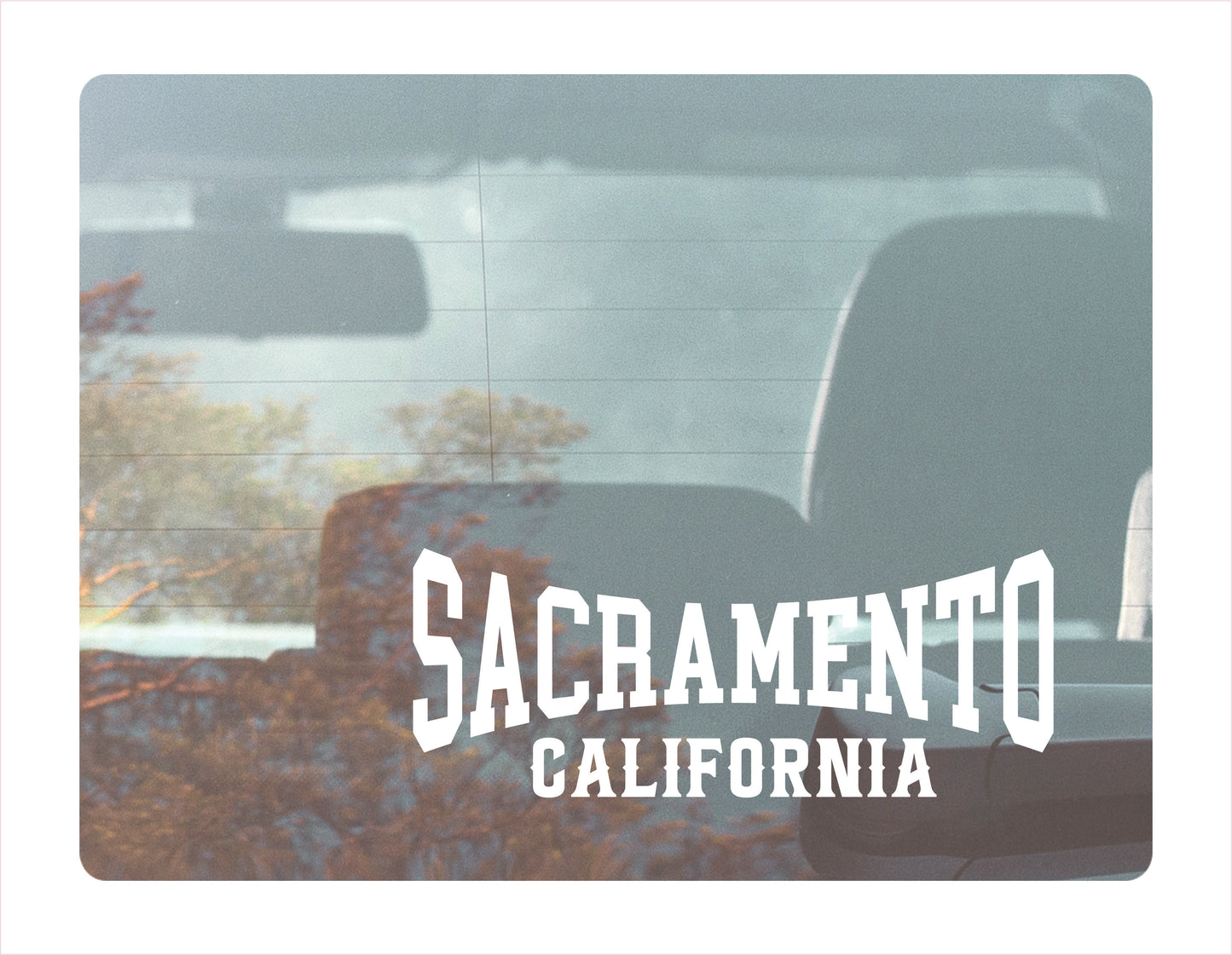 Sacramento California white Decal Sticker