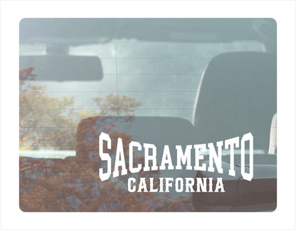Sacramento California white Decal Sticker