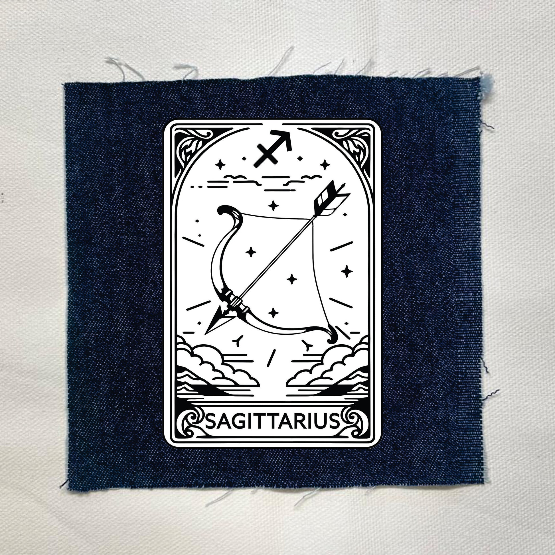 Sagittarius Zodiac Dark Denin Patch