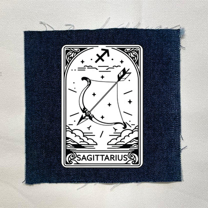 Sagittarius Zodiac Dark Denin Patch