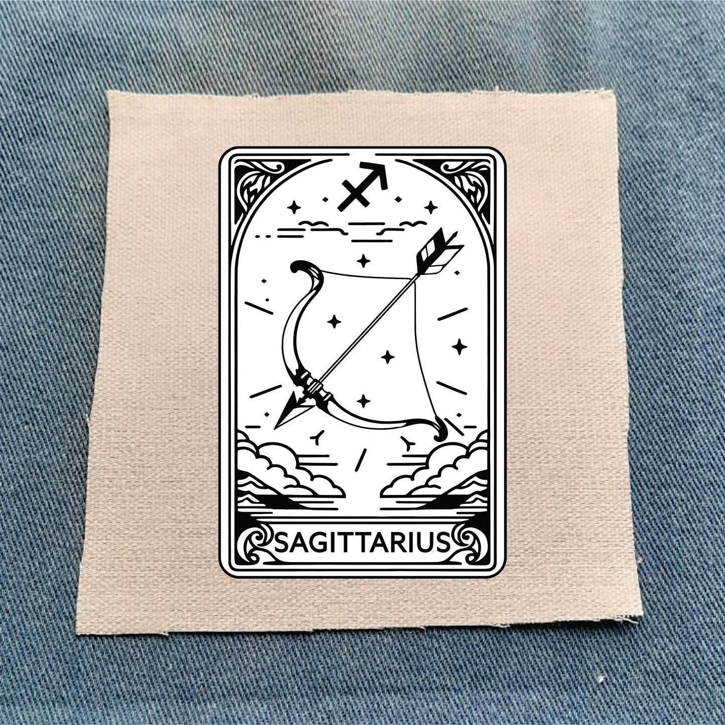 Sagittarius Zodiac White Patch
