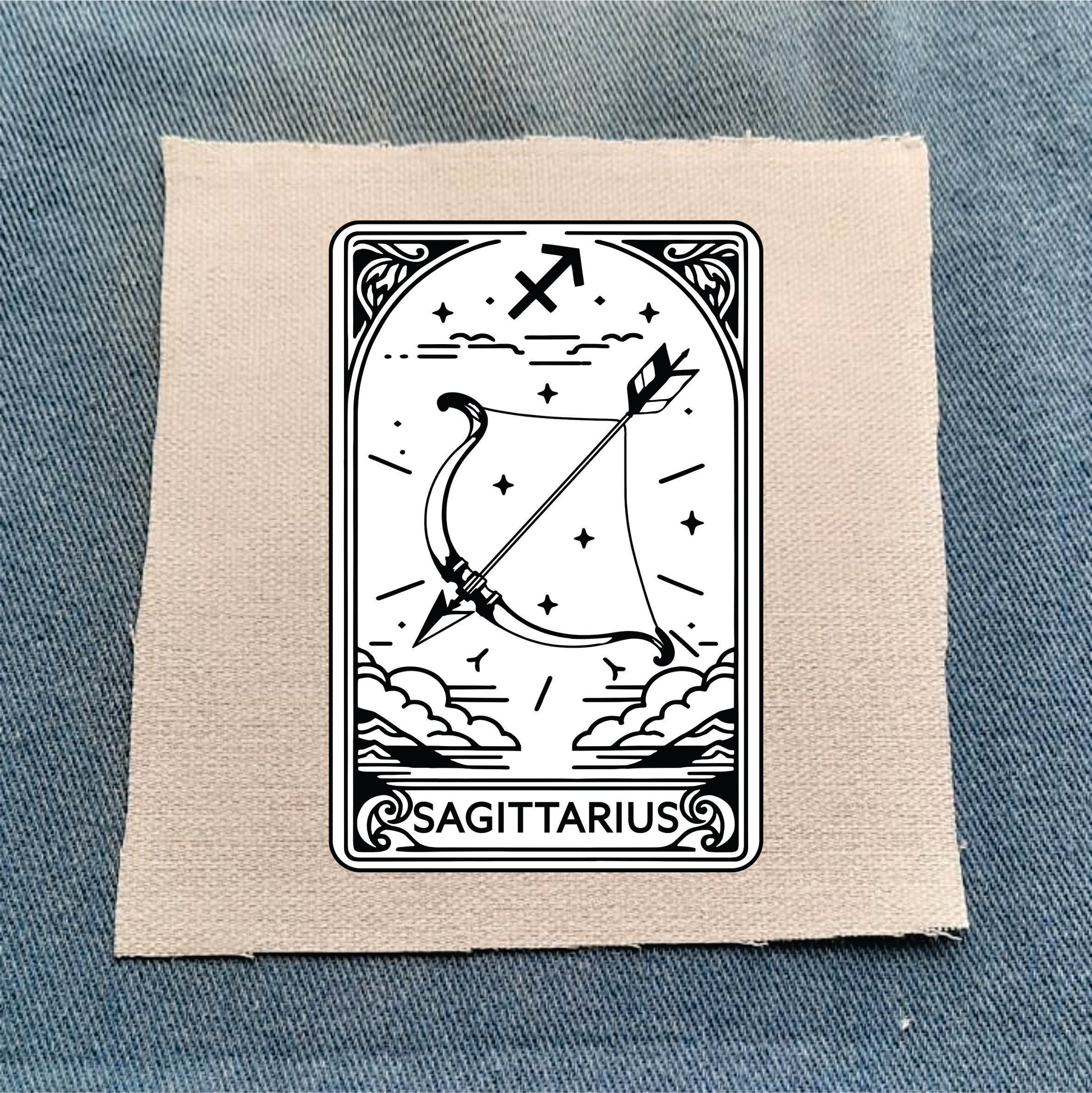 Sagittarius Zodiac White Patch