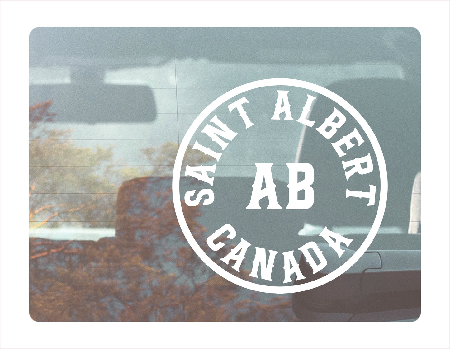 Saint Albert Alberta Canada White Decal Sticker 