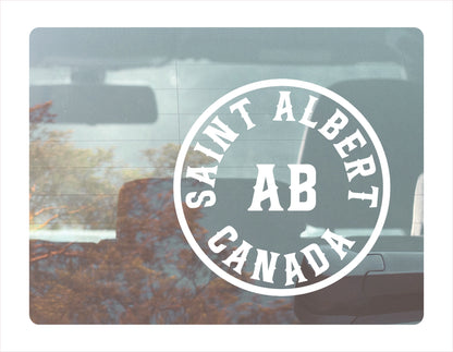 Saint Albert Alberta Canada White Decal Sticker 