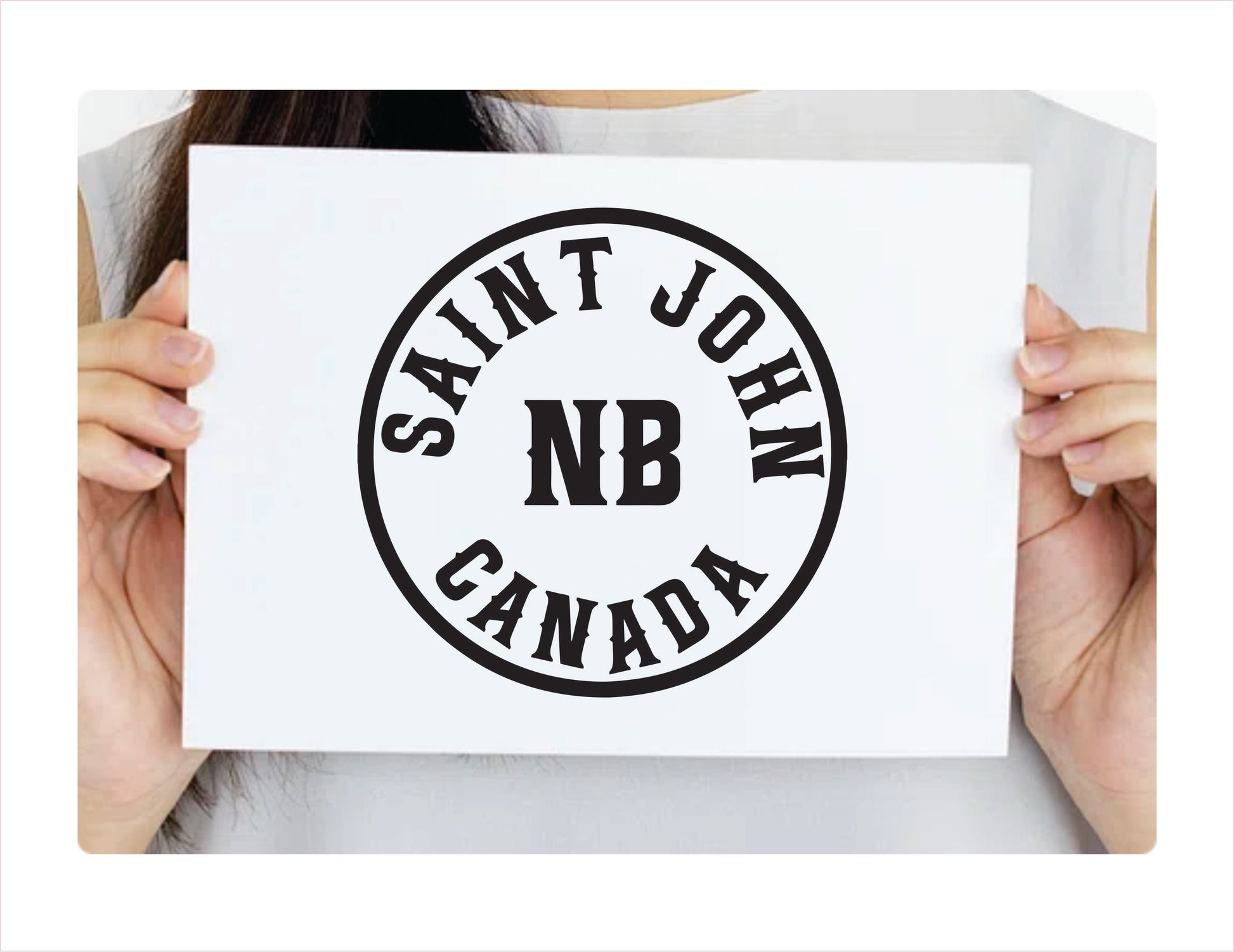 Saint John New Brunswick Canada Black Decal Sticker