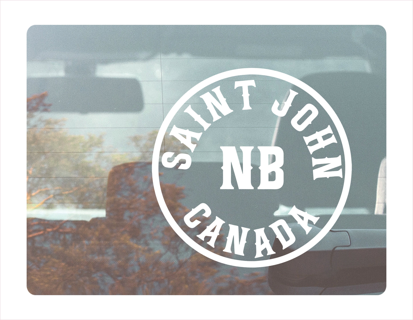 Saint John New Brunswick Canada White Decal Sticker