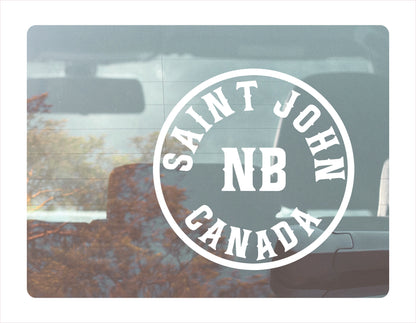 Saint John New Brunswick Canada White Decal Sticker