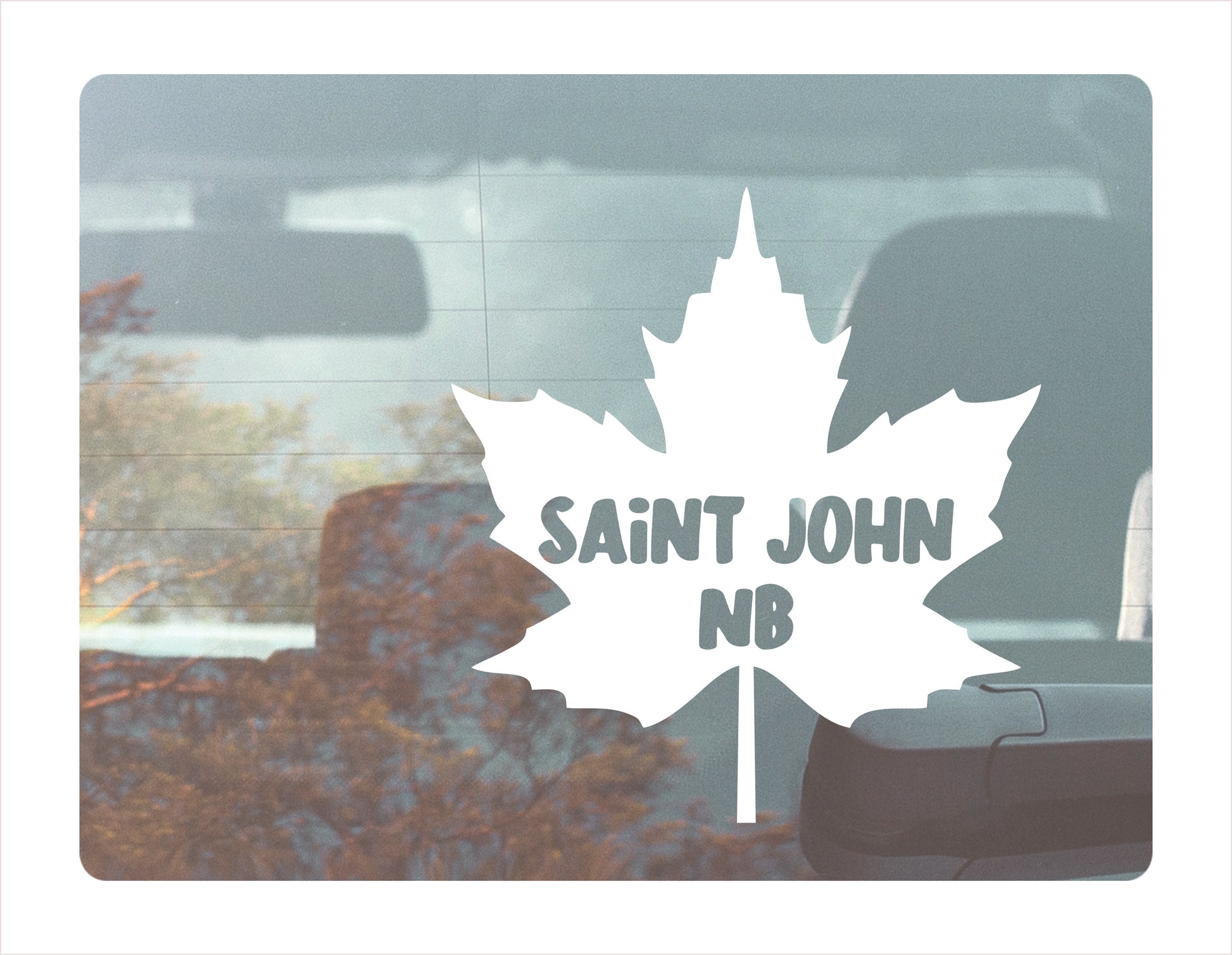 Saint John New Brunswick Canada White Decal Sticker