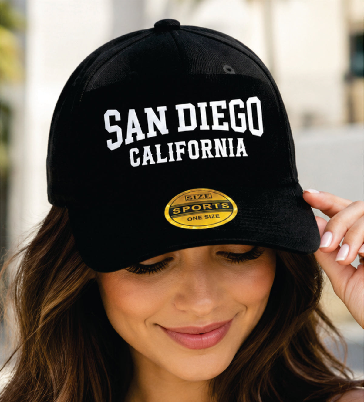 San Diego California Black Flag Hat Snapback – One Size