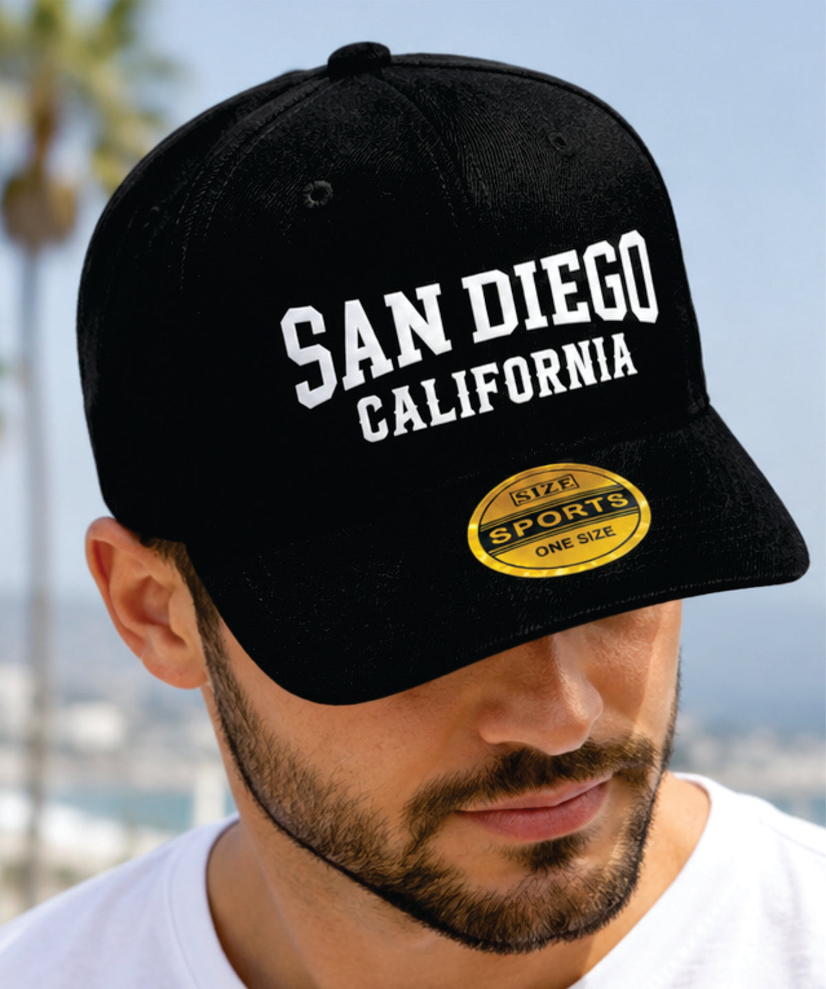 San Diego California Black Flag Hat Snapback – One Size