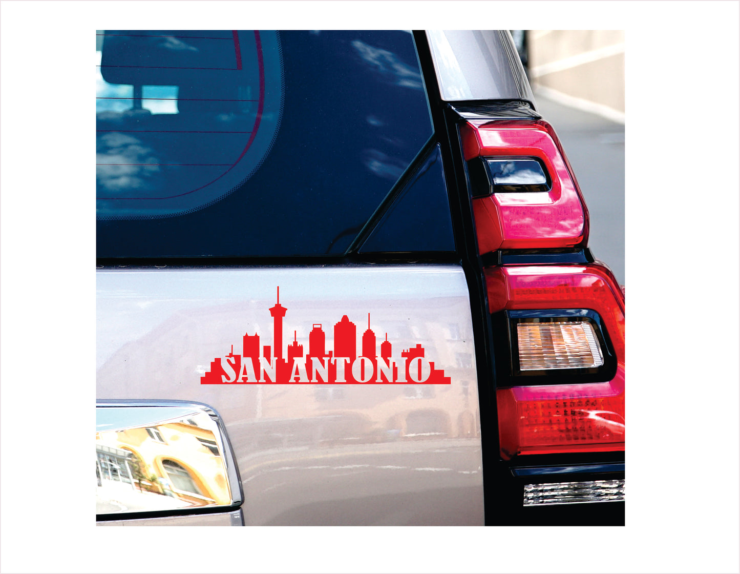 San Antonio City Usa Red Decal Sticker