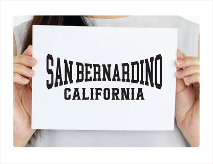 San Bernardino California black Decal Sticker