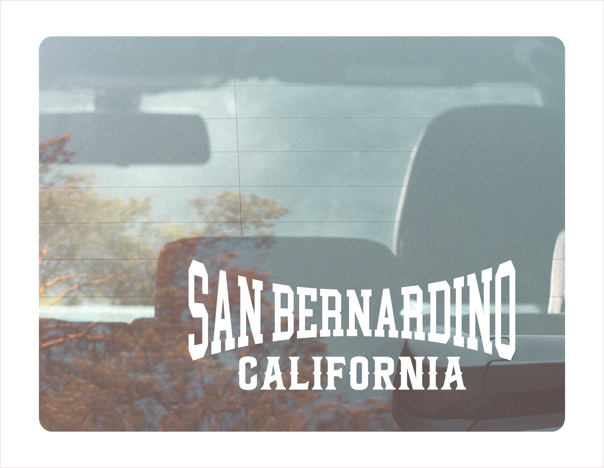 San Bernardino California white Decal Sticker
