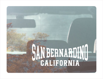 San Bernardino California white Decal Sticker