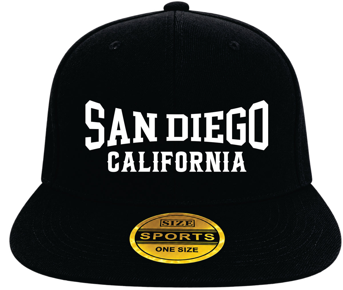 San Diego California Black Flag Hat Snapback – One Size
