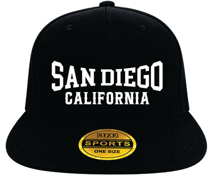San Diego California Black Flag Hat Snapback – One Size
