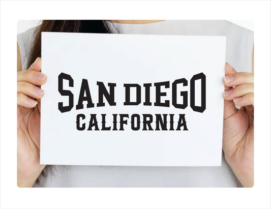 San Diego California black Decal Sticker