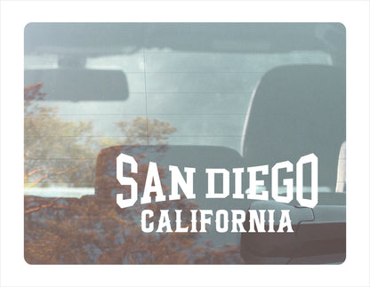San Diego California white Decal Sticker