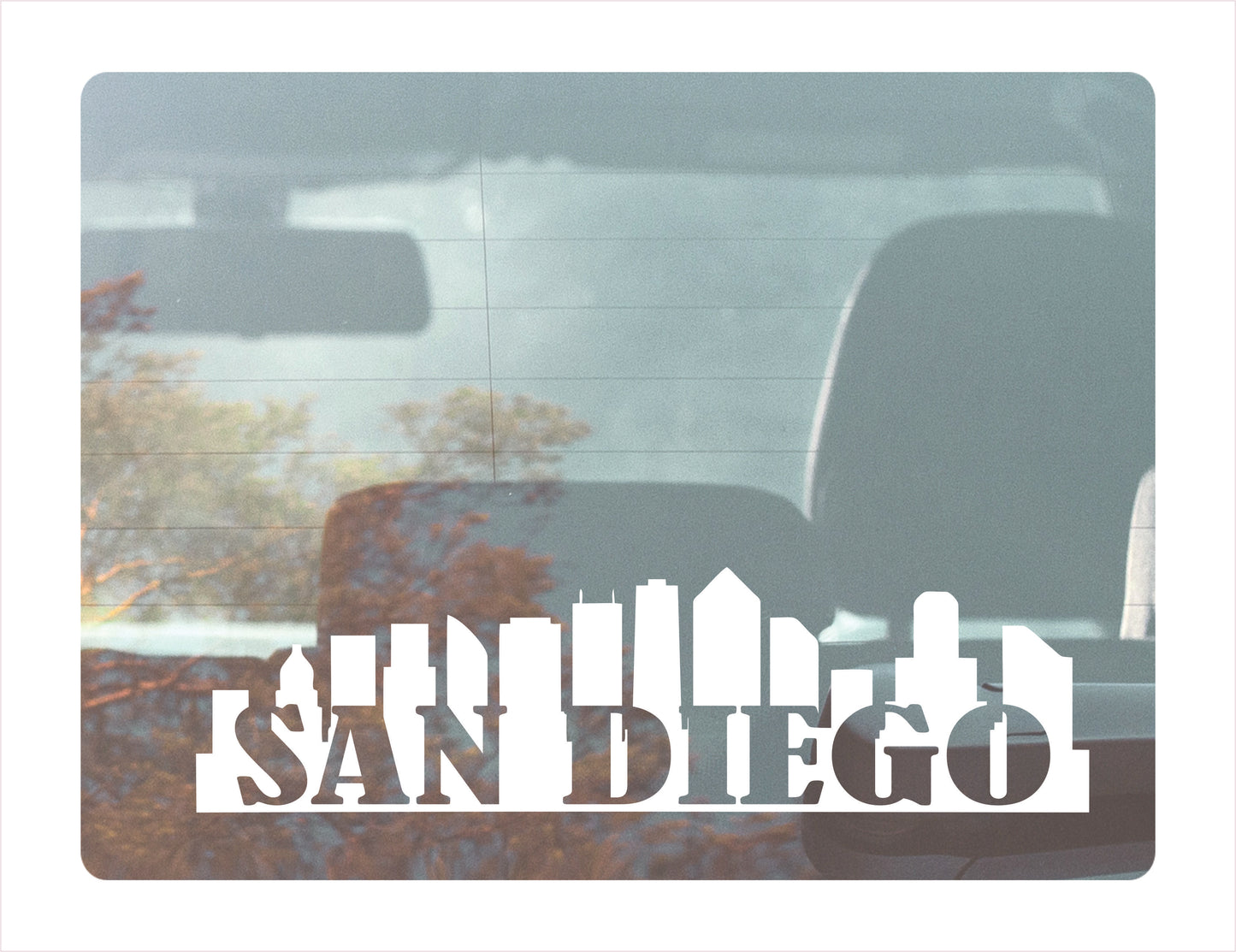 San Diego City Canada White Decal Sticker