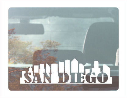 San Diego City Canada White Decal Sticker