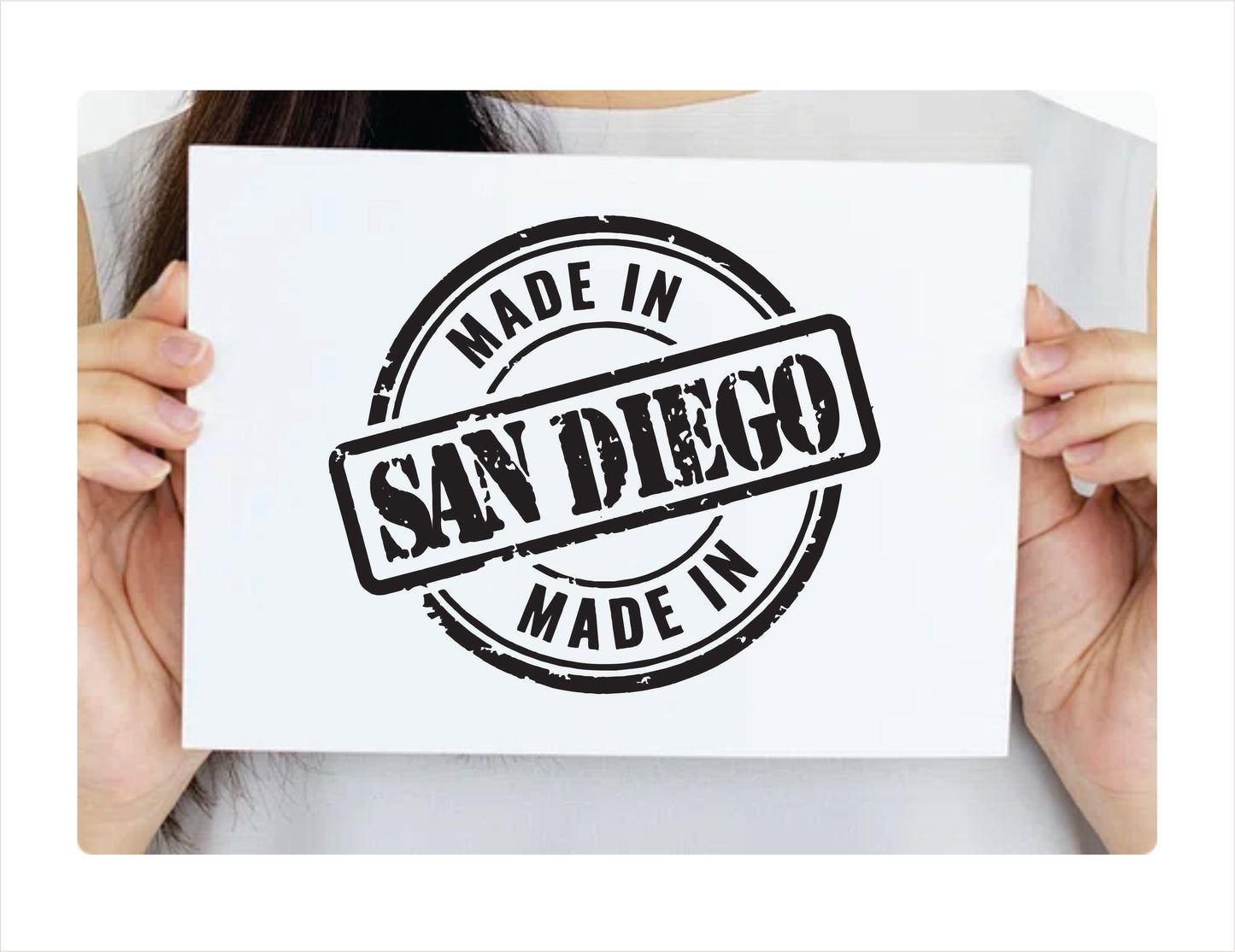 Made in San Diego California Usa black decal sticker