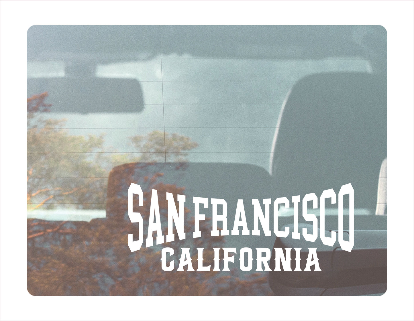 San Francisco California white Decal Sticker