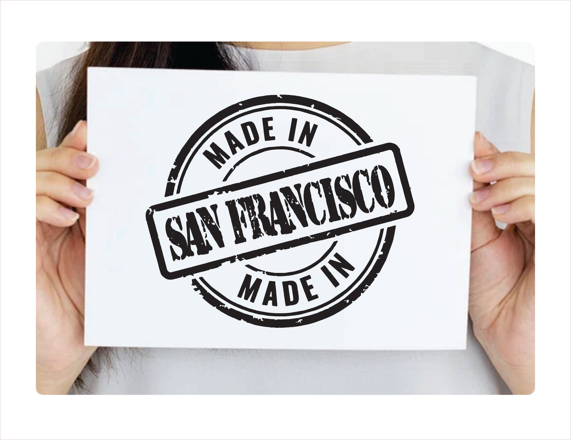 Made in San Francisco California Usa black decal sticker