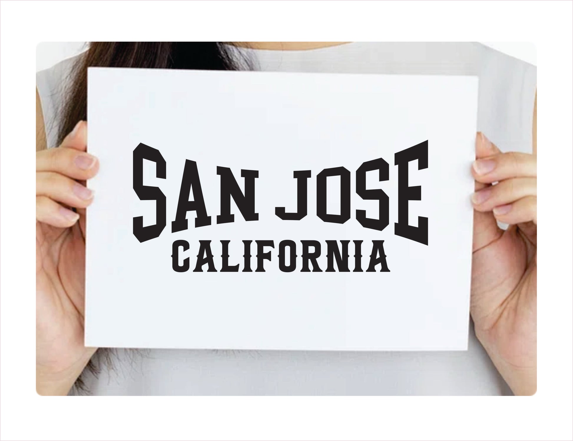 San Jose California black Decal Sticker