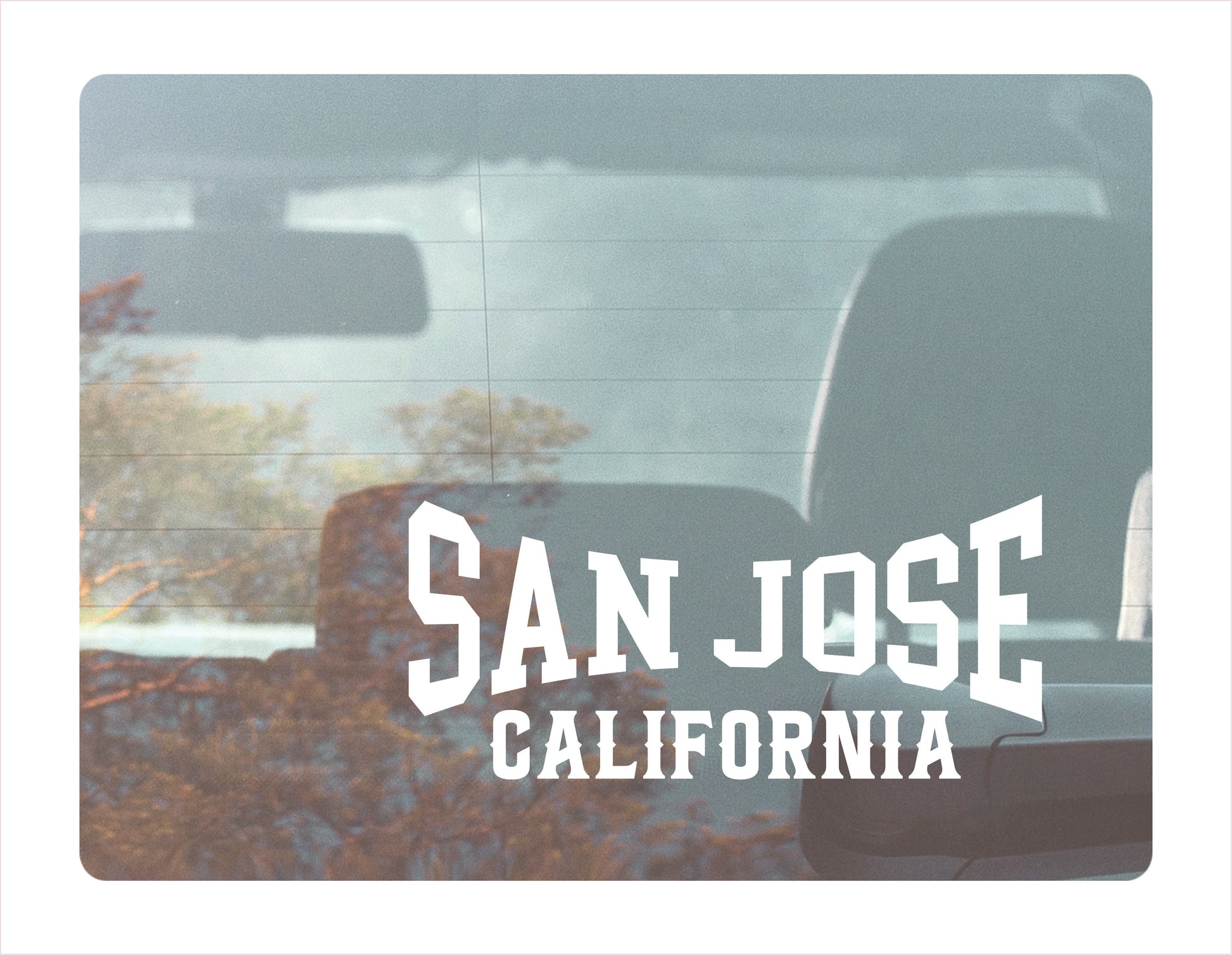 San Jose California white Decal Sticker