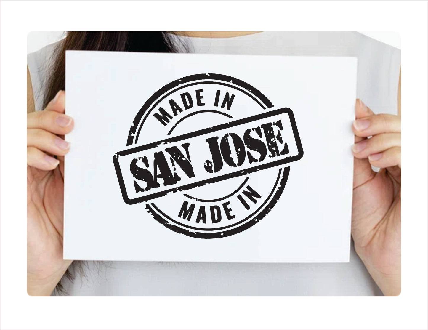 Made in San Jose California Usa black decal sticker