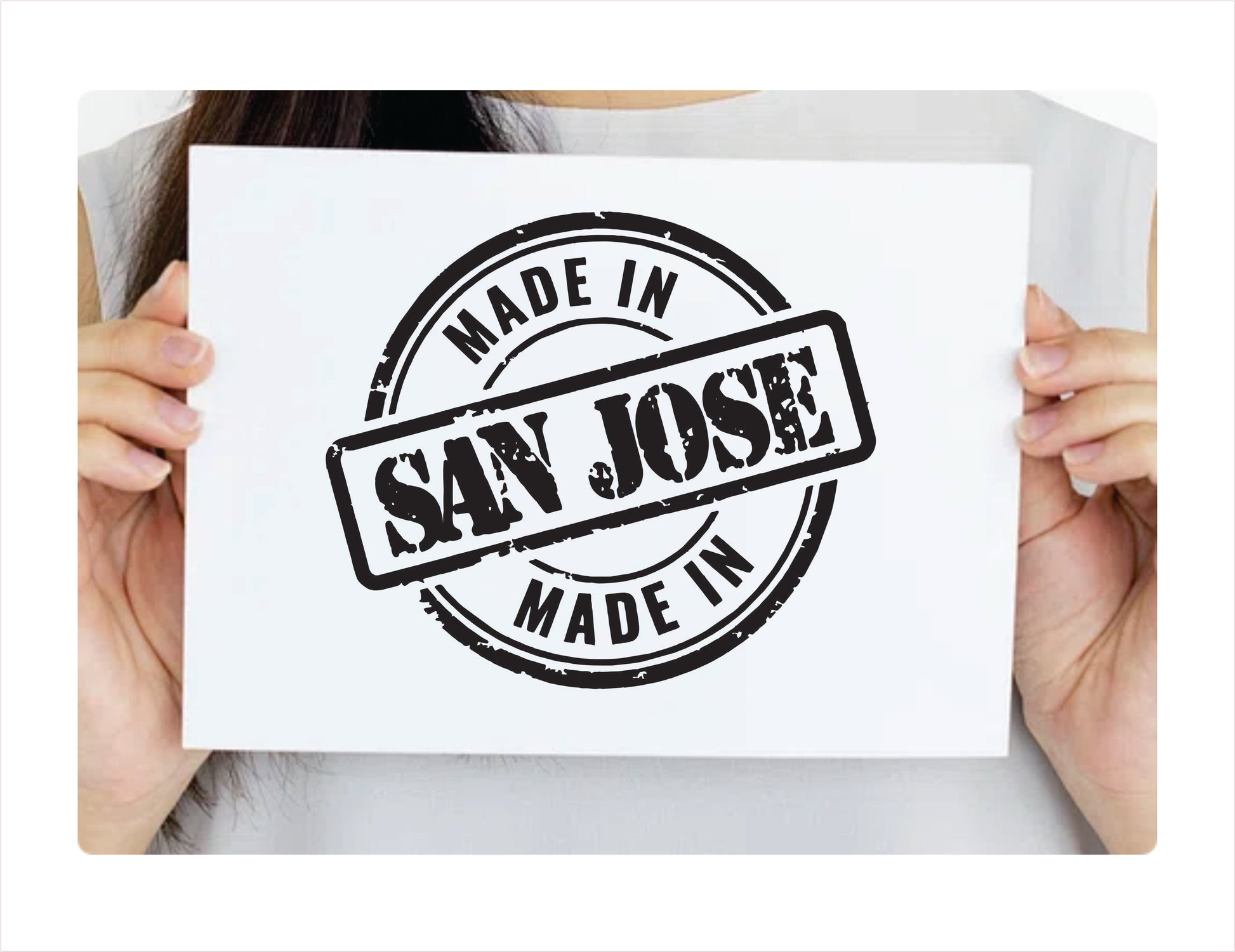 Made in San Jose California Usa black decal sticker