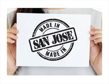 Made in San Jose California Usa black decal sticker