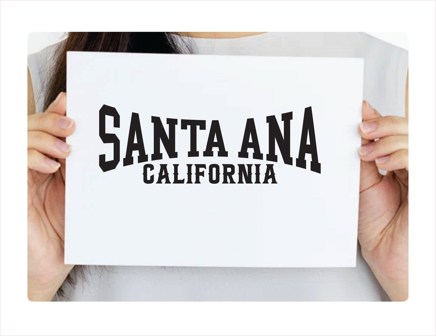 Santa Ana California black Decal Sticker
