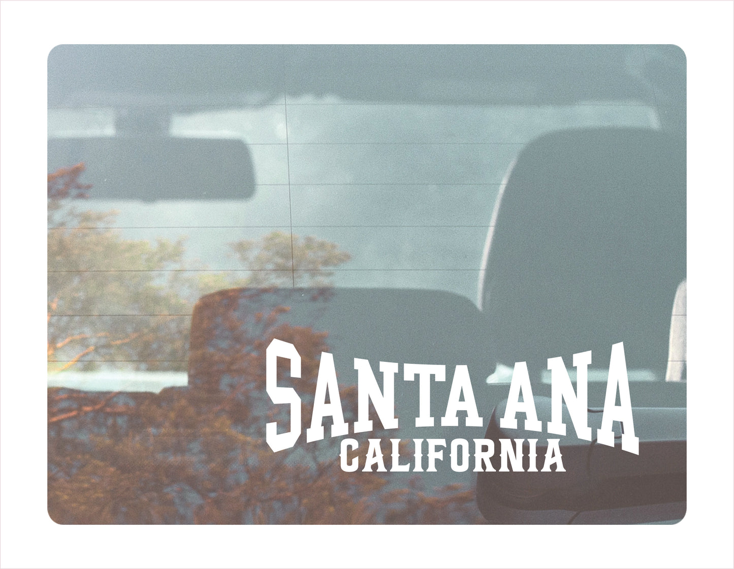 Santa Ana California white Decal Sticker