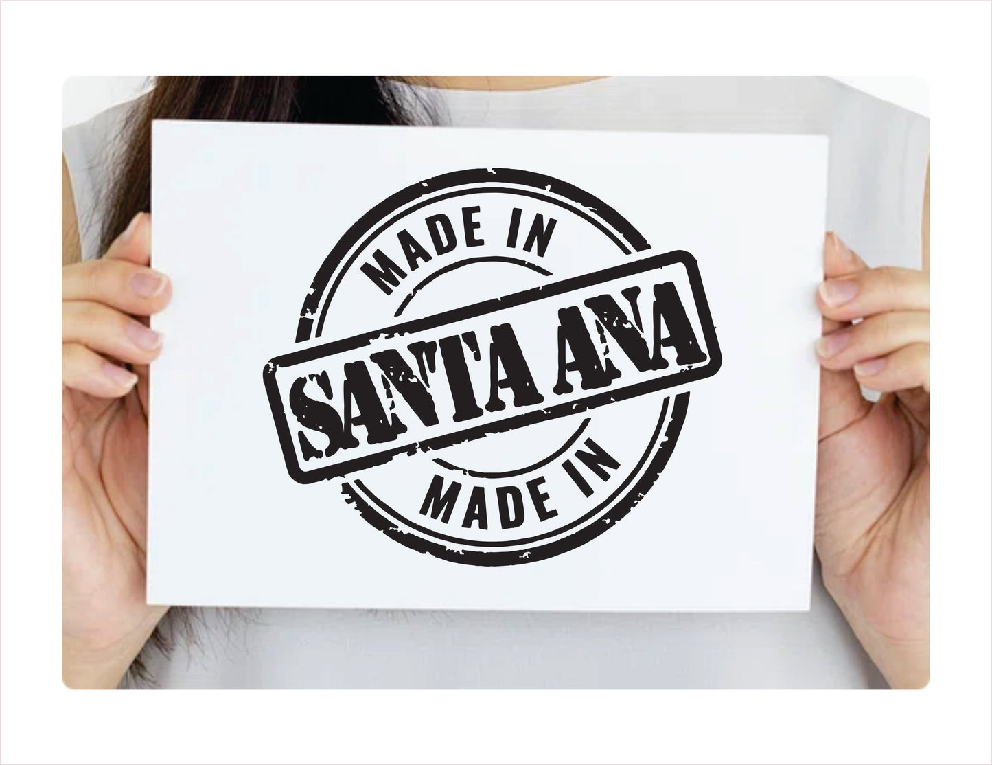 Made in Santa Ana California USA black decal sticker
