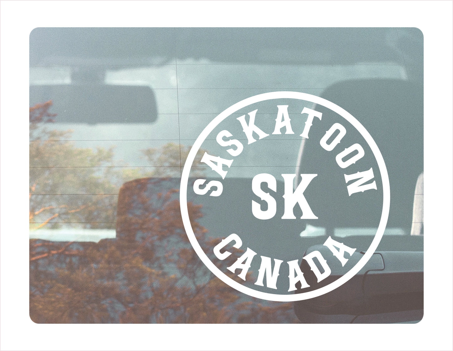 Saskatoon Saskatchewan Canada White Decal Sticker 