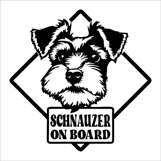 Schnauzer on board Decal Sticker