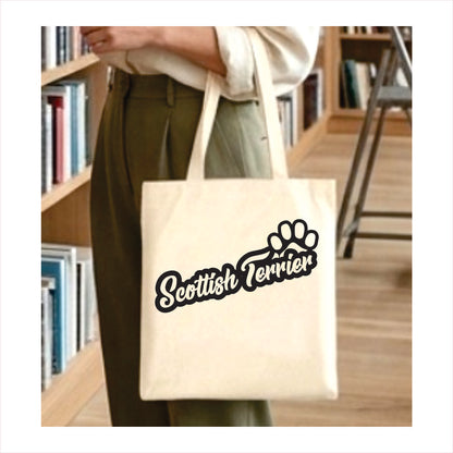 Scottish terrier dog paw tote bag 1