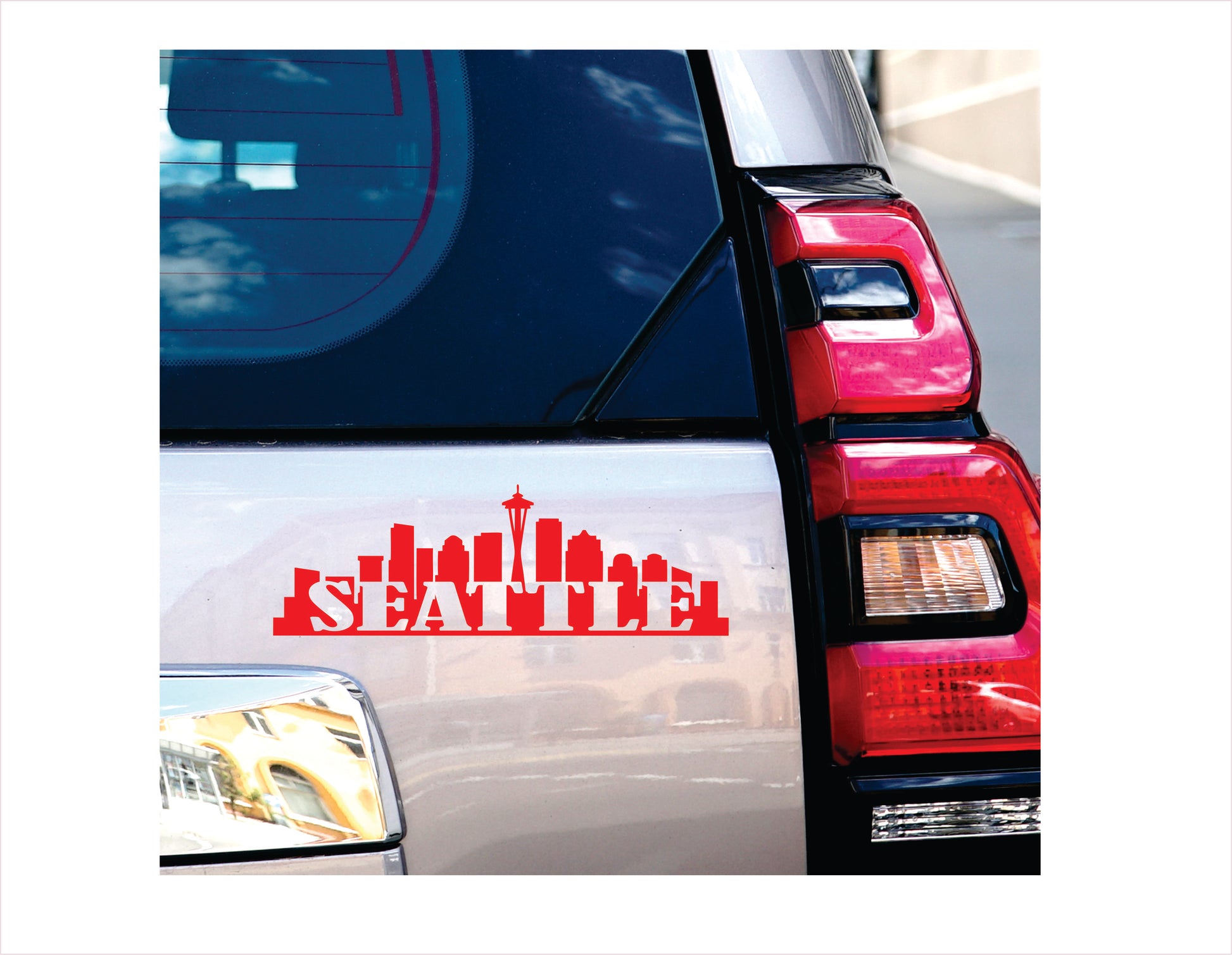 Seattle City Usa Red Decal Sticker