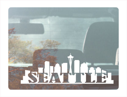 Seattle City Usa White Decal Sticker