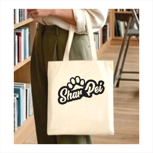Shar pei dog paw tote bag 1
