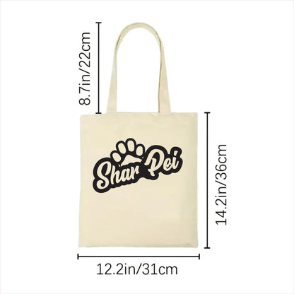 Shar pei dog paw tote bag 2
