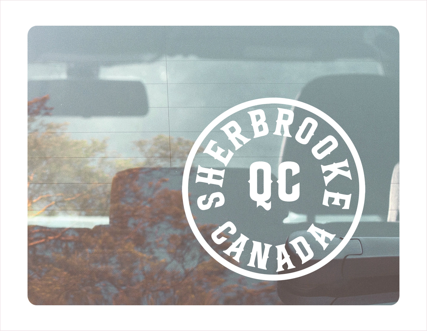 Sherbrooke Quebec Canada White Decal Sticker