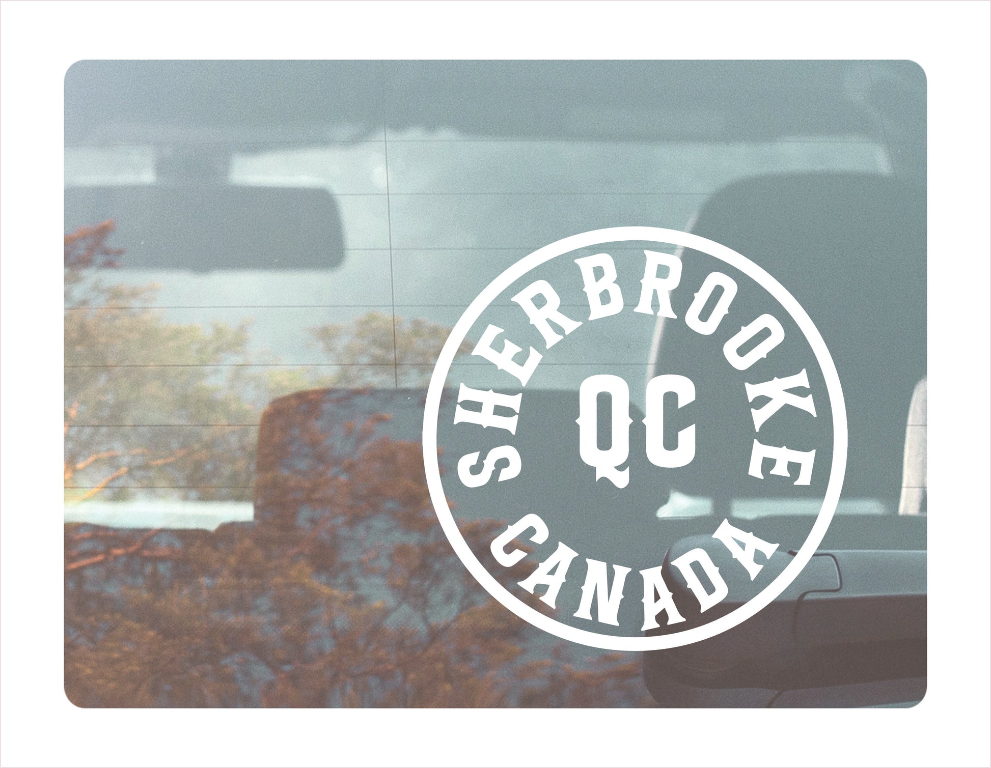 Sherbrooke Quebec Canada White Decal Sticker