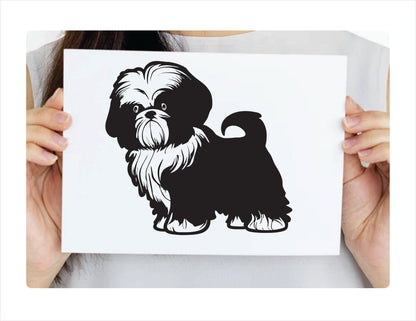 Shih tzu Dog Jeep Offroad Vinyl Decal Sticker  FREE shipping