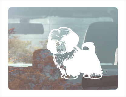 Shih tzu Dog Jeep Offroad Vinyl Decal Sticker  FREE shipping