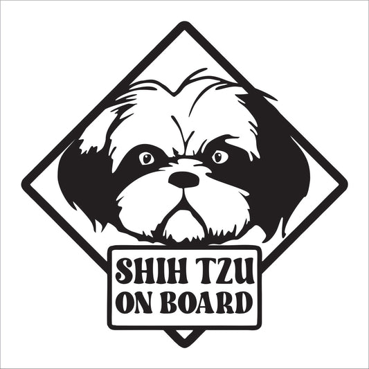 Shih Tzu on board Decal Sticker