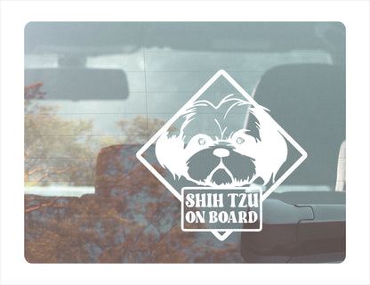 Shih Tzu on board Decal Sticker  FREE shipping