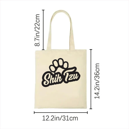 Shih tzu dog paw tote bag 2